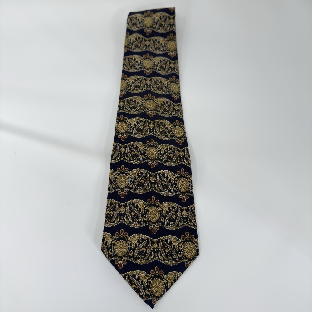 Vintage Christian Dior Cravate Necktie 100% Silk Floral Motif 58" Canada - Picture 9 of 9